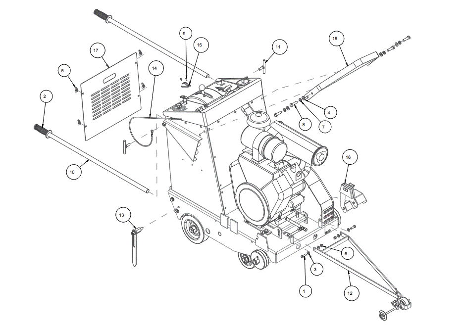 Section 04 Diagram and Parts List for MK-3020V 166447-20 MK Diamond Concrete Saw